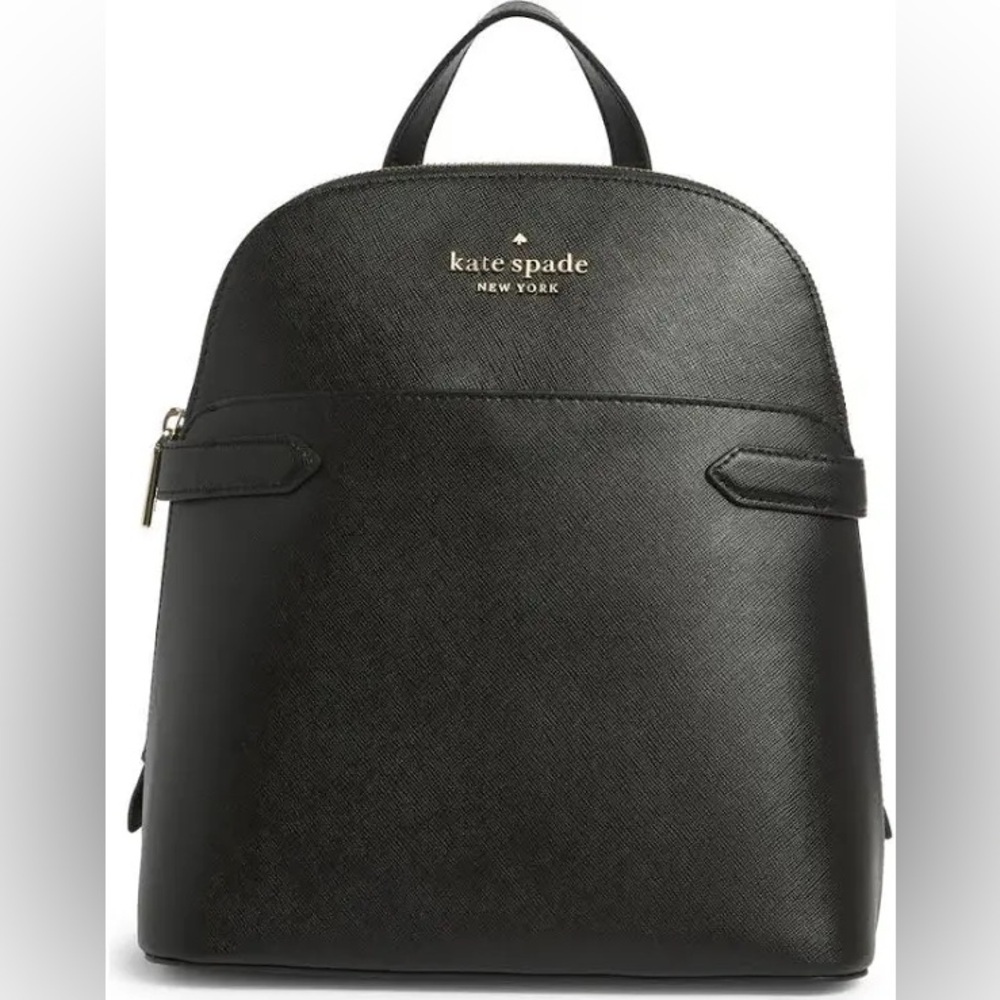 kate spade black saffiano leather backpack
